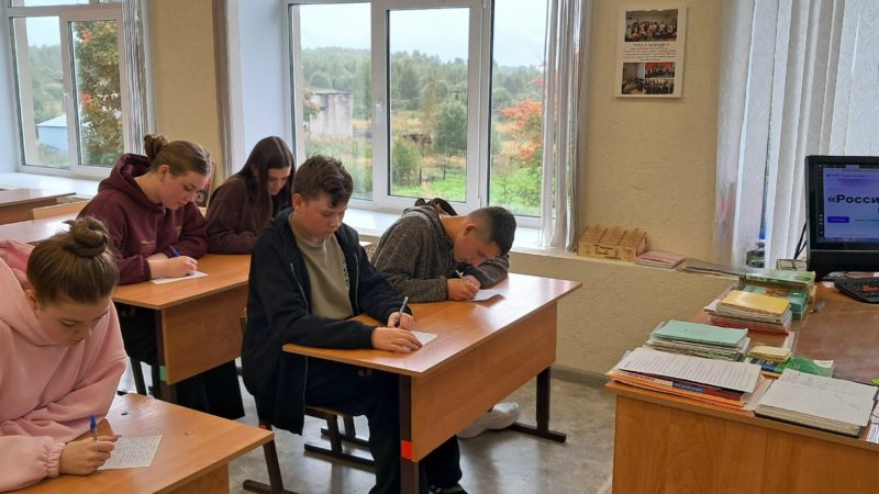 Школьники приняли участие в языковом диктанте